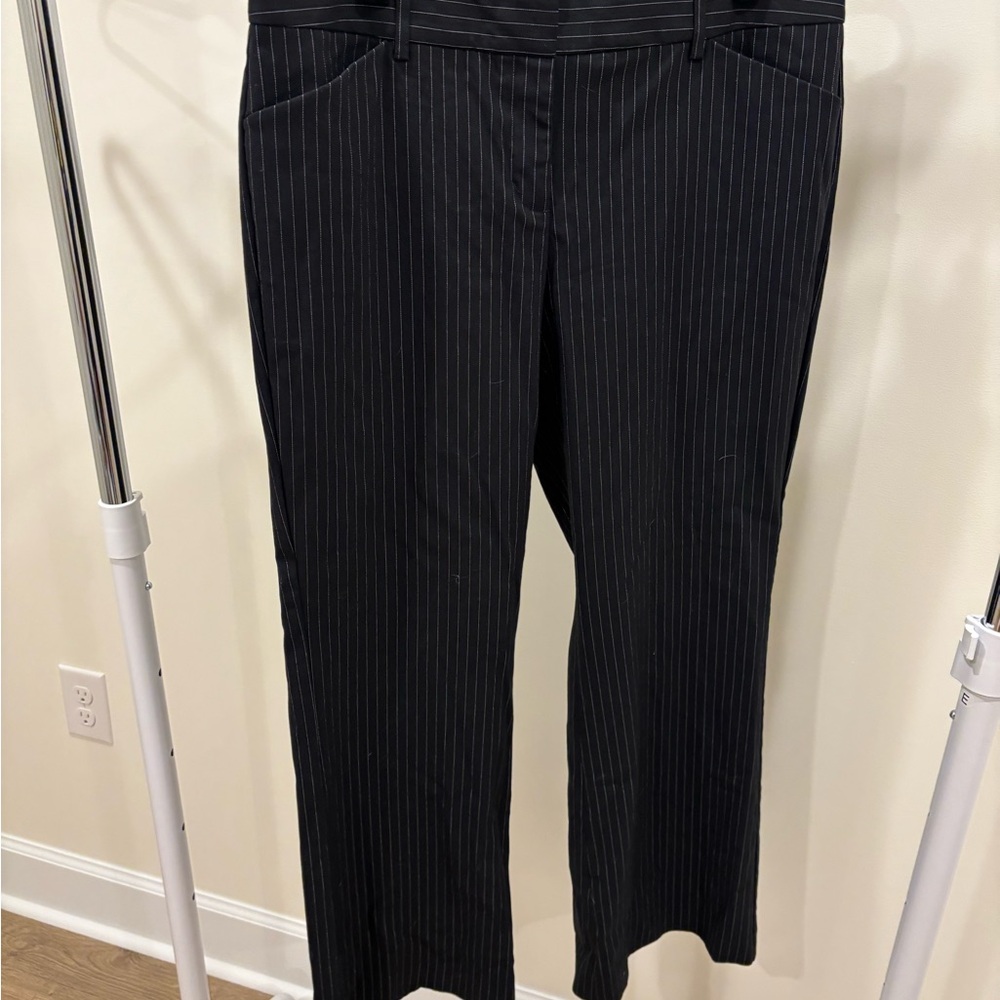 Express Black Pinstripe Trousers